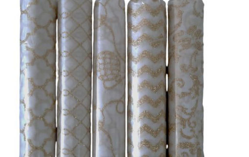 Picture of ORGANZA ROLL WHITE & GOLD